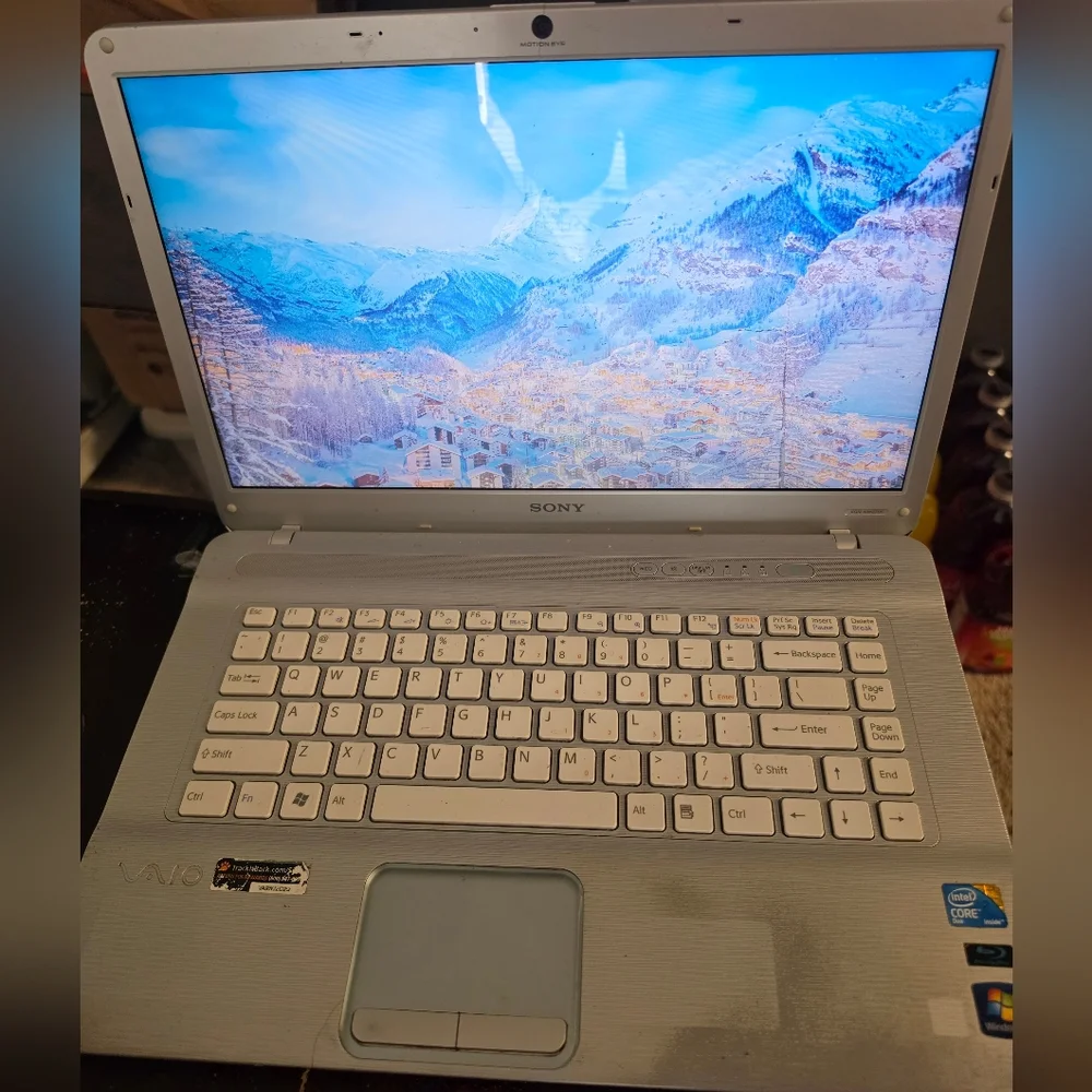 Sony Silver VAIO Laptop(Works But With Flaws)